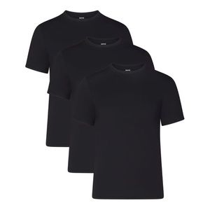SKIMS STRETCH MENS T-SHIRT 3-PACK | OBSIDIAN - OBSIDIAN / L